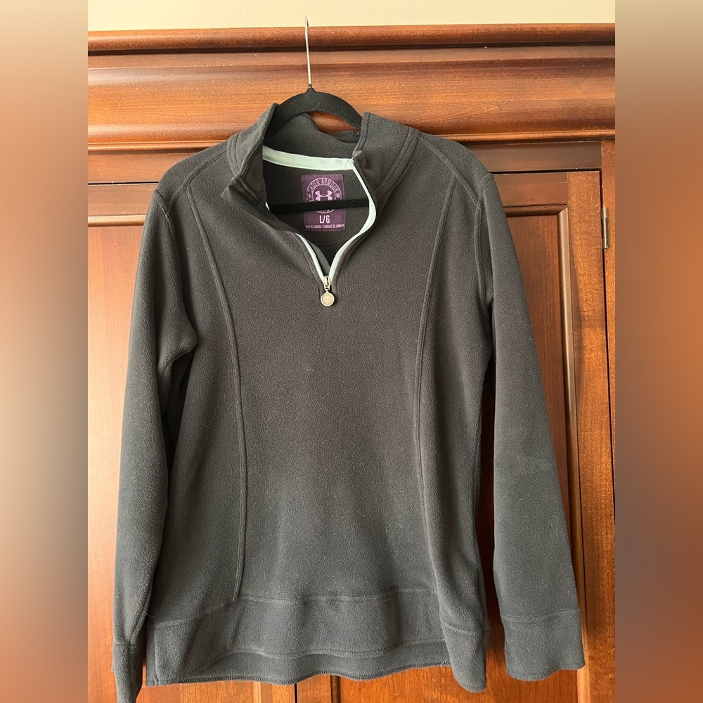 Under Armour Women’s  Black 1/4 Zip Fleece Pullover Size Large